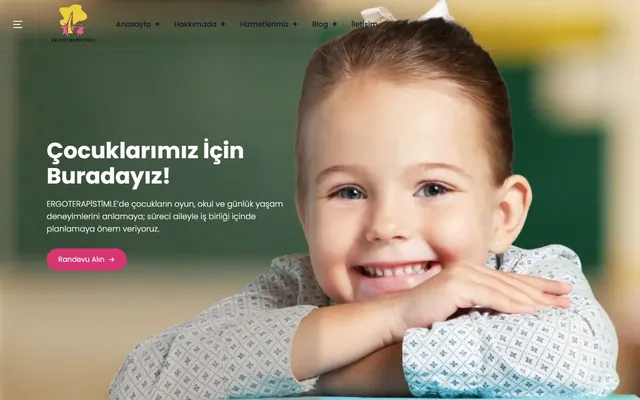 Startseite der Website Ergoterapistimle